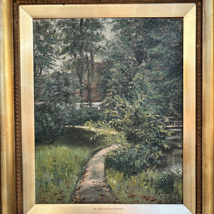 Original Landscape Oil Painting "Gilded Frame" Vintage Art Holland Art Shop