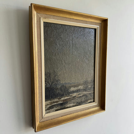 Authentic Winter Landscape Oil Painting "Framed Painting" Detailed Art Holland Art Shop