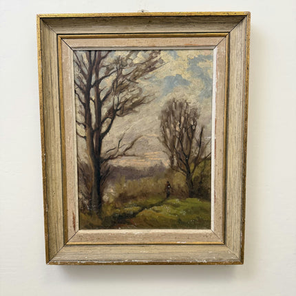 Handcrafted Landscape Oil Painting "Bare Trees" Authentic Art Holland Art Shop
