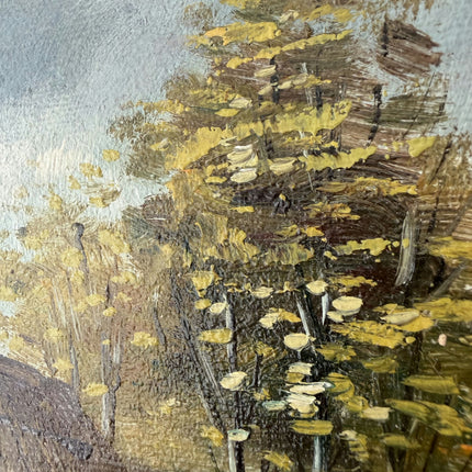 Refined Landscape Oil Painting "Thatched Cottage" Detailed Small Artwork Holland Art Shop