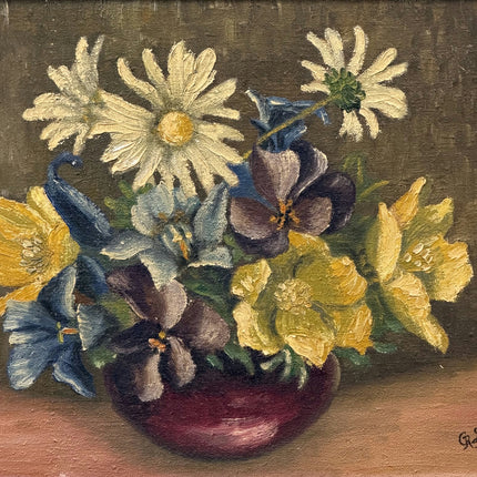 Handcrafted Still Life Oil Painting "White Daisy" Classic Artwork Holland Art Shop