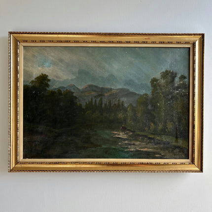 Timeless Landscape Oil Painting "Golden Frame" Authentic Art Holland Art Shop