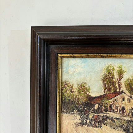 Striking Oil Painting Landscape "Farmhouse Scene" Fine Belqique Art Holland Art Shop