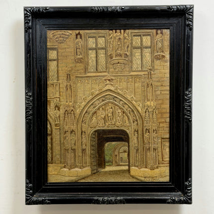 1931 Cityscape Oil Painting "Ornate Doorway" Art Holland Art Shop
