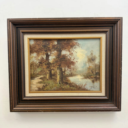 Authentic Landscape Oil Painting "Autumn Trees" Original Art Holland Art Shop