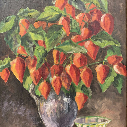 Handcrafted Flowery Still Life Oil Painting "Painted Surface" Authentic Art Holland Art Shop
