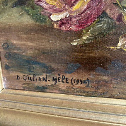 1936 Floral Still Life Oil Painting "Yellow Roses" Art Holland Art Shop
