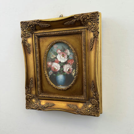 Expressive Floral Still Life Oil Painting "Flower Vase" Authentic Small Art Holland Art Shop