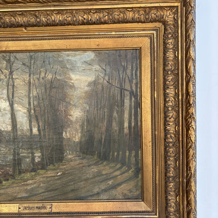 19th Century Antique Landscape Oil Painting "Gilded Frame" Art Holland Art Shop