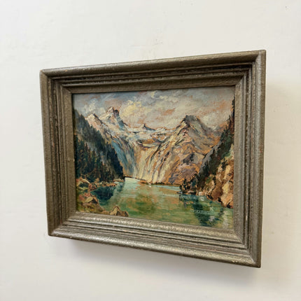 Classic Landscape Oil Painting "Mountain Lake" Original Small Art Holland Art Shop