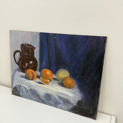 Traditional Still Life Oil Painting "Table Oranges" Timeless Small Art Holland Art Shop