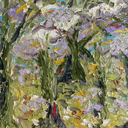 Detailed Landscape Oil Painting "Flower Stems" Classic Large Artwork Holland Art Shop