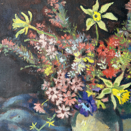 Figurative Oil Painting Flowery Still Life "Flower Bouquet" Leuven Artwork Holland Art Shop