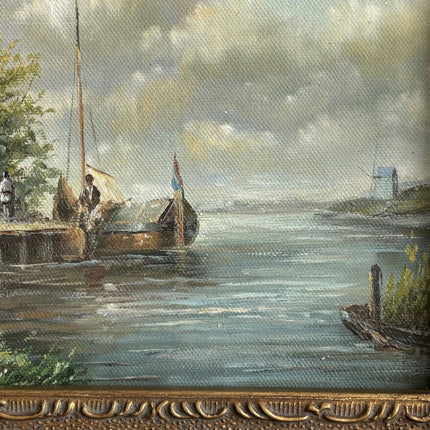 Elegant Winter Landscape Oil Painting "Gilded Frame" Expressive Dutch  Art Holland Art Shop