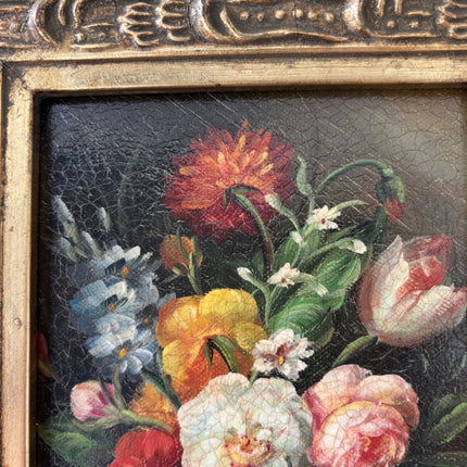 Expressive Floral Still Life Oil Painting "Flower Bouquet" Refined Small Art Holland Art Shop