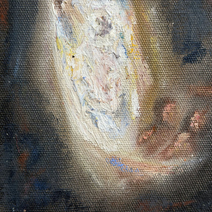 Refined Religious  Oil Painting "Woman Holding" Timeless Small Artwork Holland Art Shop