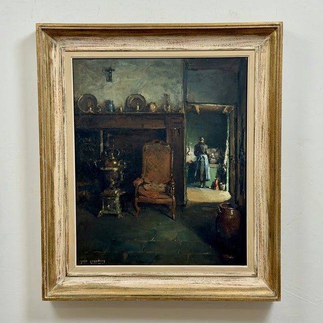 Refined Interior Oil Painting "Armchair Scene" Expressive Large Art Holland Art Shop