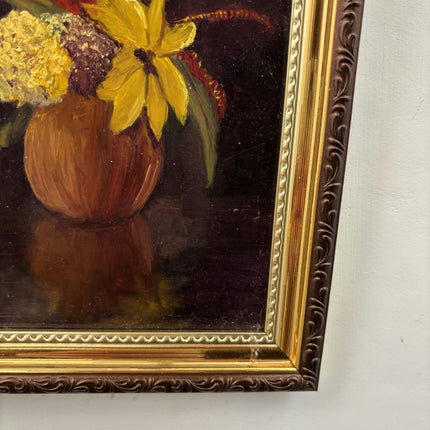 Elegant Floral Still Life Oil Painting "Flower Vase" Vintage Small Art Holland Art Shop
