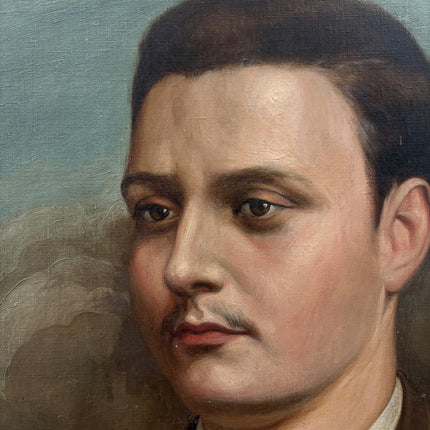 1887 Antique Portrait Oil Painting "Young Gentleman" Artwork Holland Art Shop