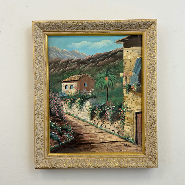 Handcrafted Landscape Oil Painting "Stone Cottage" Refined Artwork Holland Art Shop
