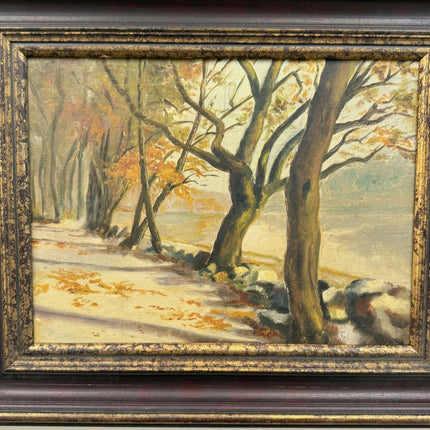 Expressive Landscape Oil Painting "Row Of Trees" Vintage Artwork Holland Art Shop