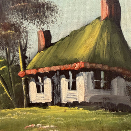 Rustic Farm Oil Painting "Thatched Cottage" Detailed Artwork Holland Art Shop