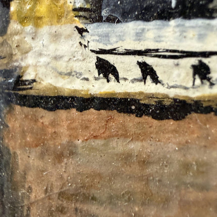 Rustic Cityscape Oil Painting "Gothic Church" Detailed Small Artwork Holland Art Shop