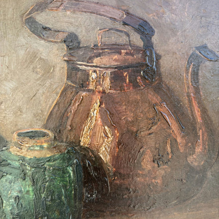 Handcrafted Still Life Oil Painting "Three Jugs" Traditional Small Artwork Holland Art Shop