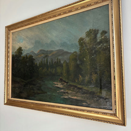 Timeless Landscape Oil Painting "Golden Frame" Authentic Art Holland Art Shop