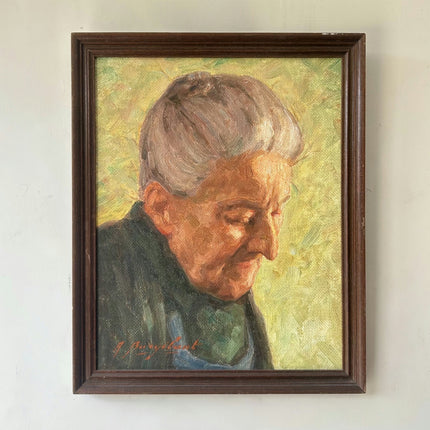 Timeless Portrait Oil Painting "Elderly Man" Elegant Small Artwork Holland Art Shop