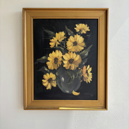 Rustic Flowery Still Life Oil Painting "Yellow Flowers" Classic Art Holland Art Shop
