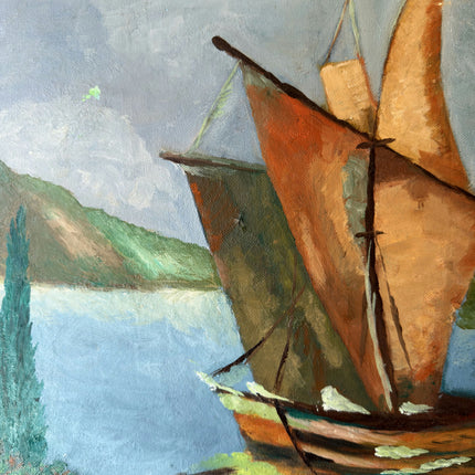 Intriguing Oil Painting Landscape "Sailing Ship" Classic Medium Artwork Holland Art Shop