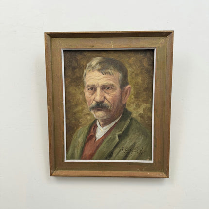 Authentic Portrait Oil Painting "Painted Frame" Expressive Small Art Holland Art Shop