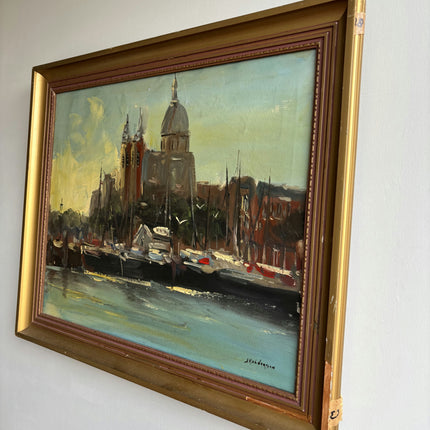 Traditional Cityscape Oil Painting "Cathedral Dome" Expressive Artwork Holland Art Shop