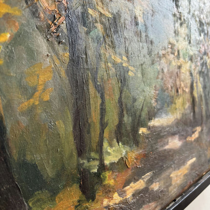 Handcrafted Landscape Oil Painting "Autumn Trees" Refined Artwork Holland Art Shop