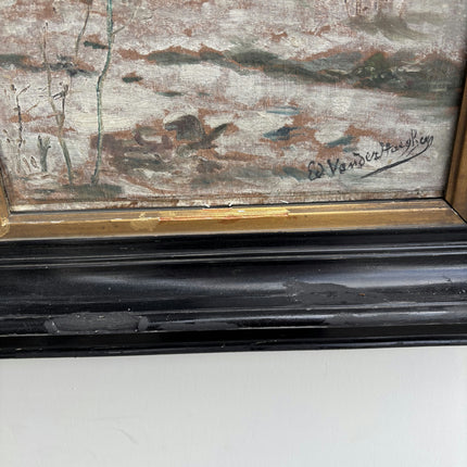 Expressive Winter Landscape Oil Painting "Framed Painting" Classic Large Artwork Holland Art Shop