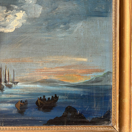 Handcrafted Seascape Oil Painting "Sailing Boats" Traditional Artwork Holland Art Shop