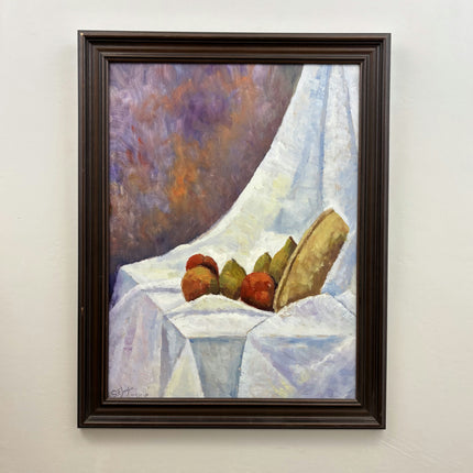 Vintage Still Life Oil Painting "Fruit Bowl" Classic Large Art Holland Art Shop