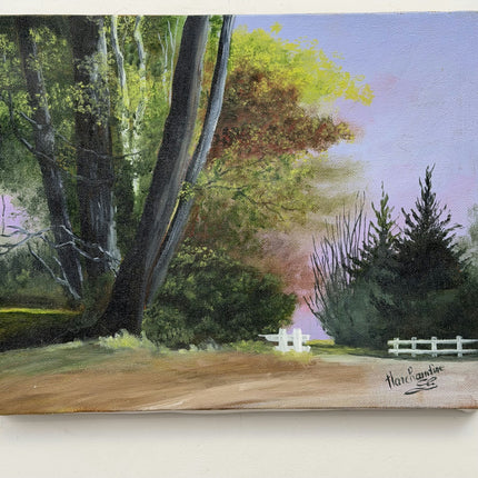 Detailed Landscape Oil Painting "Big Tree" Classic Small Art Holland Art Shop