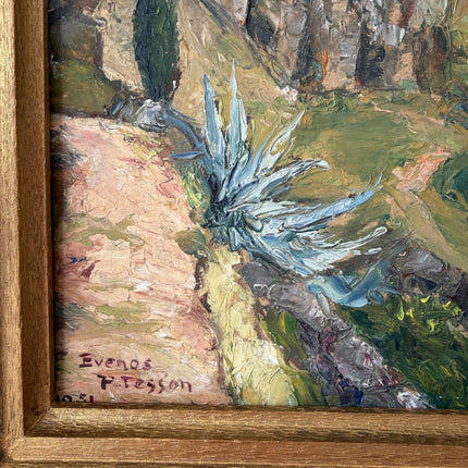 Detailed Interior Oil Painting "Rocky Hill" Refined Small Art Holland Art Shop