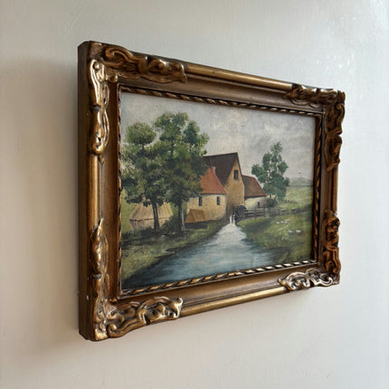 Refined Still Life Oil Painting "Wooden Frame" Expressive Small Artwork Holland Art Shop