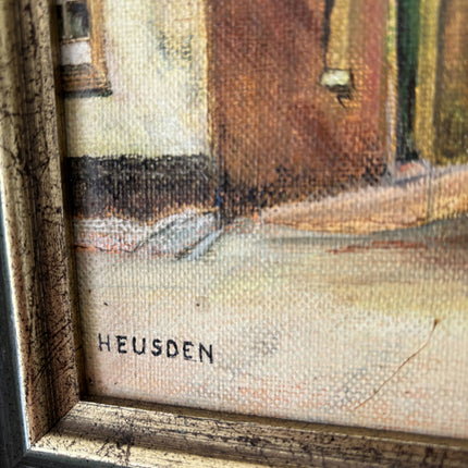Traditional Cityscape Oil Painting "Village Street" Refined Art Holland Art Shop