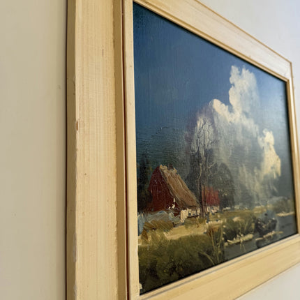 Expressive Landscape Oil Painting "Thatched Cottage" Elegant Art Holland Art Shop