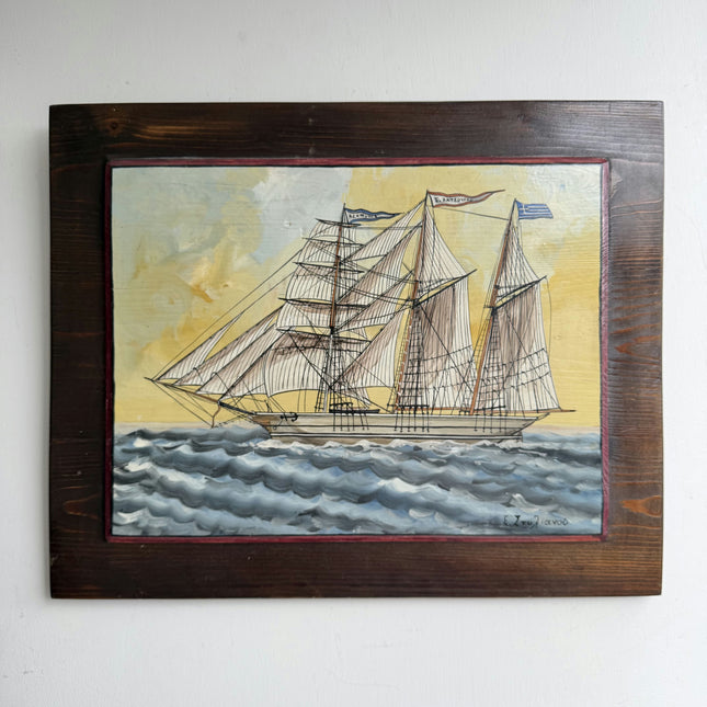 Traditional Seascape Oil Painting "Sailing Ship" Expressive Art Holland Art Shop