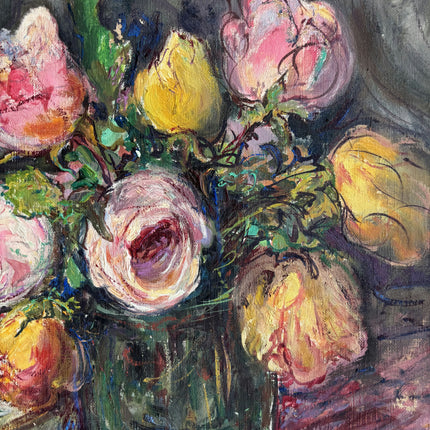 Handcrafted Floral Still Life Oil Painting "Flower Vase" Expressive Artwork Holland Art Shop