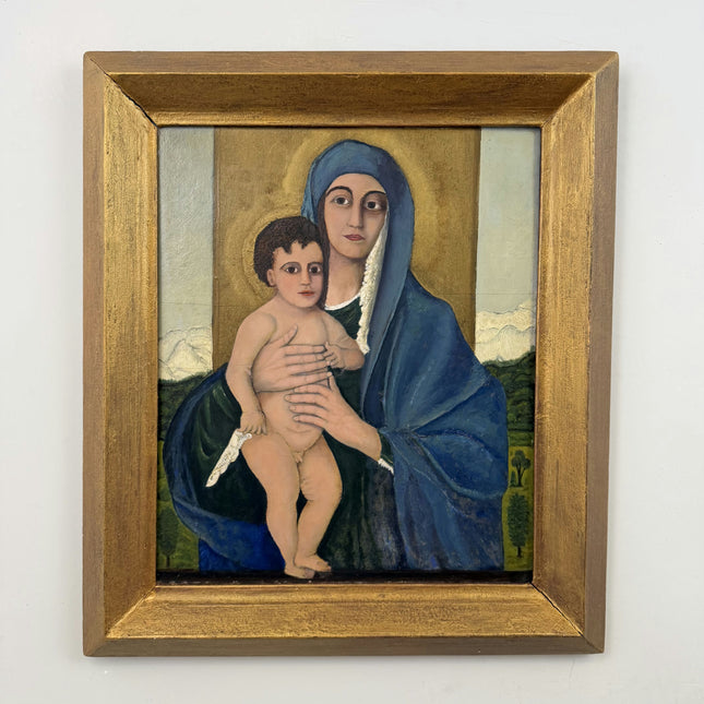 Traditional Religious  Oil Painting "Madonna Child" Expressive Large Artwork Holland Art Shop