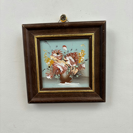 Original Floral Still Life Oil Painting "Flower Vase" Expressive Small Artwork Holland Art Shop