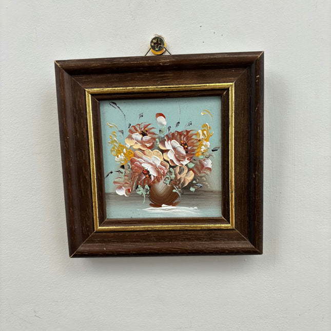 Original Floral Still Life Oil Painting "Flower Vase" Expressive Small Artwork Holland Art Shop