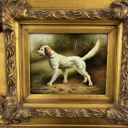 Handcrafted Oil Painting Animals "Playful Pup" Original Medium Artwork