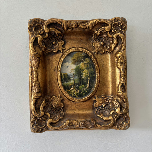 Wonderful Oil Painting Landscape "Framed Landscape" Handcrafted Small Art